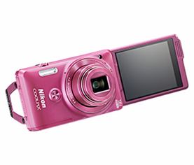尼康COOLPIX S6900 卡片式数码相机 1600万像素 翻转触摸屏 12倍光变 NFC 粉色数码相机产品图片3
